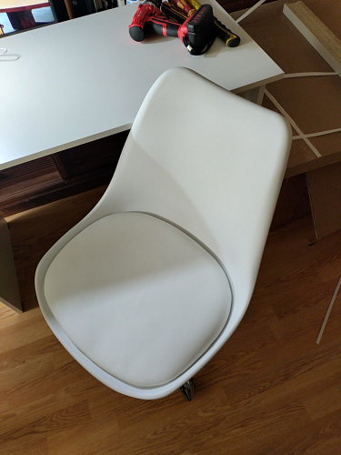 Компьютерное кресло Kolin с подушкой clear / white фото покупателя 523