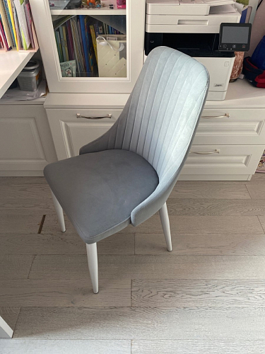 Стул на металлокаркасе Kora light blue / white фото покупателя 276