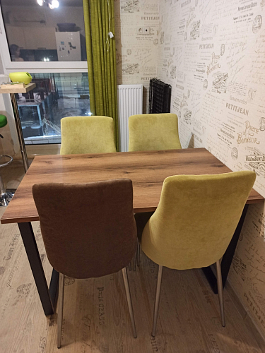 Стол Лота Лофт 120 32 мм бетон / черный матовый фото покупателя 45