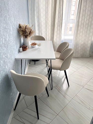 Стул на металлокаркасе Gabi latte / gold / black фото покупателя 729