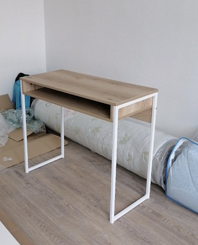 Письменный стол Лео Лофт бетон / черный матовый фото покупателя 51