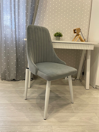 Стул на металлокаркасе Kora dark gray / black фото покупателя 428