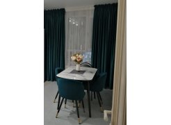 Стул на металлокаркасе Gabi 1 бежевый / черный с серебряными наконечниками фото покупателя 539