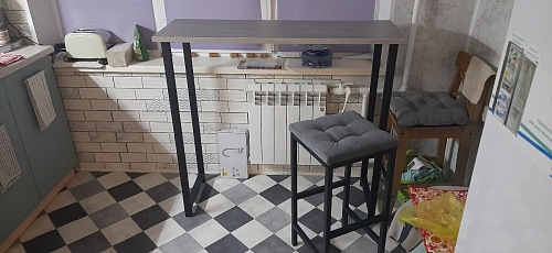 Барная стойка Дилан Лофт 120х50х90 бетон фото покупателя 154