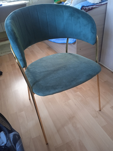 Стул на металлокаркасе Kamelia 1 black / gold фото покупателя 6