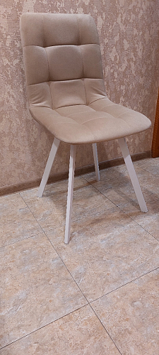 Стул на металлокаркасе Чилли бежевый / белый каркас фото покупателя 1360