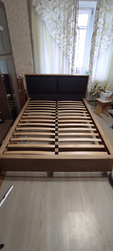 Двуспальная кровать Клауд 160х200 парящая дуб крафт золотой / антрацит фото покупателя 302