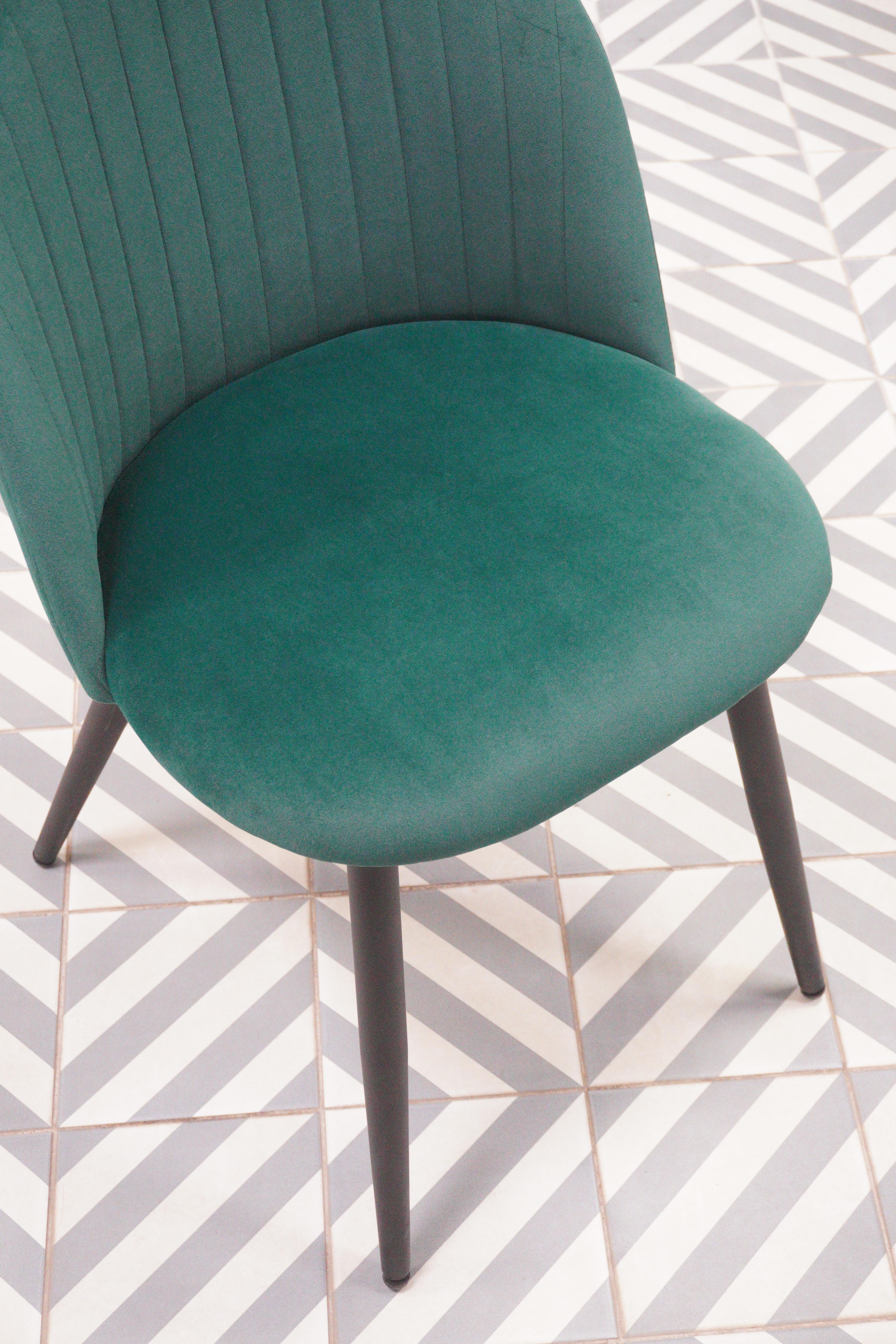 Стул на металлокаркасе Gabi 1 light blue / black / gold из шоурума 7