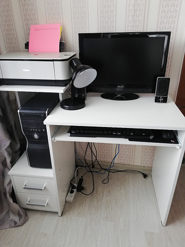 Компьютерный стол Джаз-24 левый дуб сонома фото покупателя 3