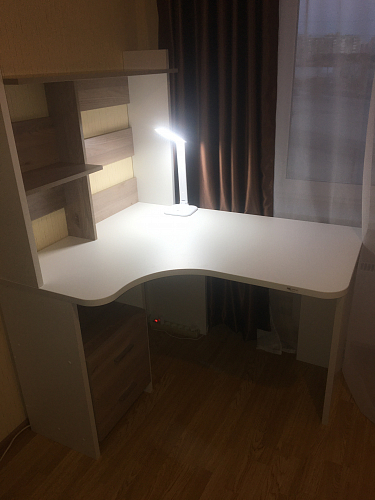 Стол компьютерный Норина 100 x 120 см угловой карамель / венге левый фото покупателя 2