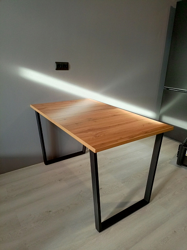 Стол Лота Лофт 140 25 мм черный матовый / бетон фото покупателя 714