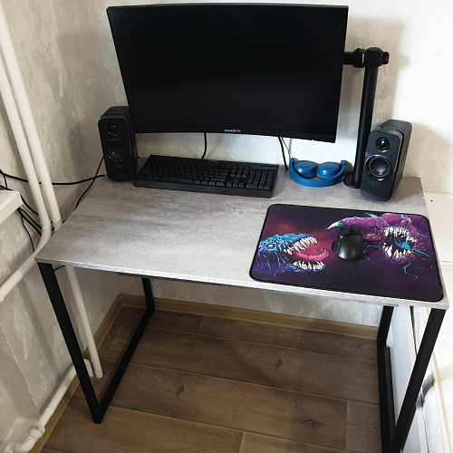 Письменный стол Клер Лофт дуб делано темный / черный матовый фото покупателя 3