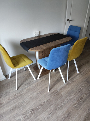 Стул на металлокаркасе Чилли бежевый / белый каркас фото покупателя 937