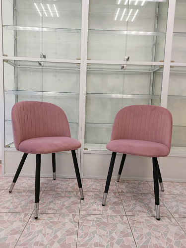 Стул на металлокаркасе Gabi dark beige / black / silver фото покупателя 93