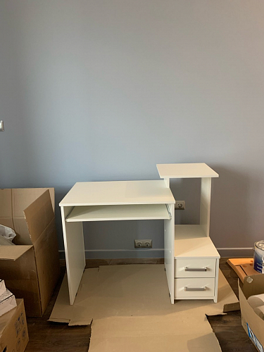 Компьютерный стол Джаз-24 левый дуб молочный фото покупателя 42