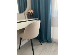 Стул на металлокаркасе Gabi 1 бежевый / черный с серебряными наконечниками фото покупателя 485