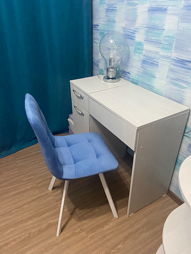 Стул на металлокаркасе Чилли К светло-серый велюр / черный каркас фото покупателя 1013