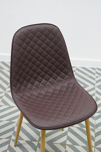 Стул на металлокаркасе Capri dark beige / white из шоурума 1