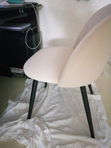 Стул на металлокаркасе Gabi 1 light purple / black / gold фото покупателя 124