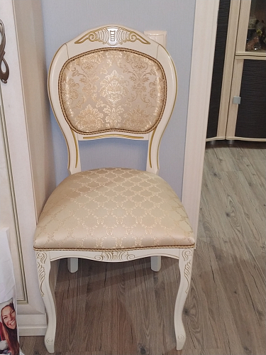 Деревянный стул Лауро патина золото / бежевый тесьма 11 фото покупателя 9