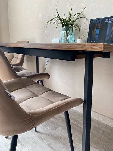 Стол раскладной Колон Лофт 120 32 мм дуб галифакс табако / черный матовый фото покупателя 139