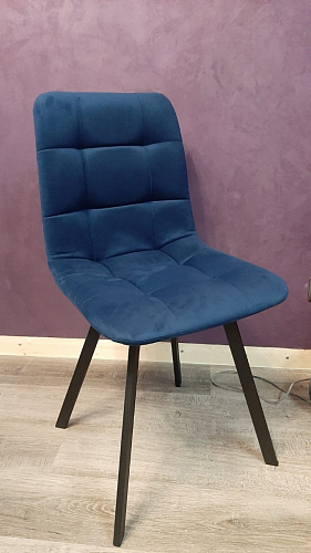 Стул на металлокаркасе Чилли К светло-серый велюр / черный каркас фото покупателя 707