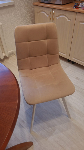 Стул на металлокаркасе Чилли синяя ткань / белый фото покупателя 948