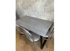 Стол Лота Лофт 140 25 мм черный матовый / бетон фото покупателя 642