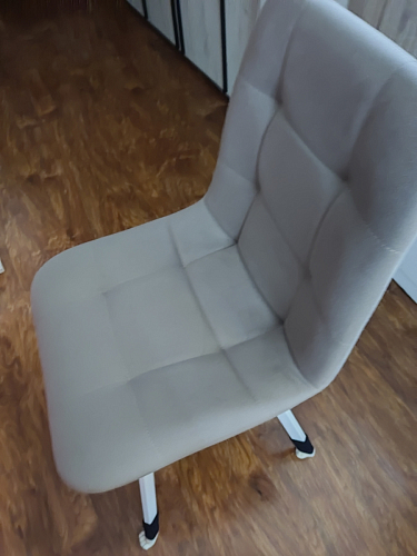 Стул на металлокаркасе Чилли К светло-серый велюр / черный каркас фото покупателя 652