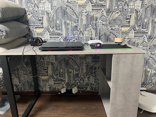 Письменный стол Битти Лофт 116х60х75 дуб вотан / белый матовый фото покупателя 81