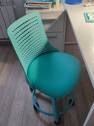 Компьютерное кресло Kiddy/Кидди бирюзовое ткань (сетка) фото покупателя 44