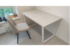 Деревянный стол Лота Лофт 120(160)х75 черный матовый / бетон светлый фото покупателя 979