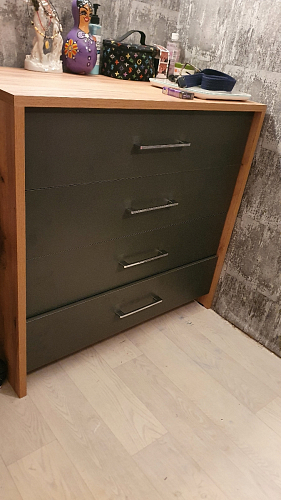 Комод Тхан дуб крафт золотой / антрацит фото покупателя 2