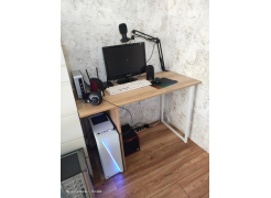 Письменный стол Челси Лофт дуб делано светлый / белый матовый фото покупателя 56