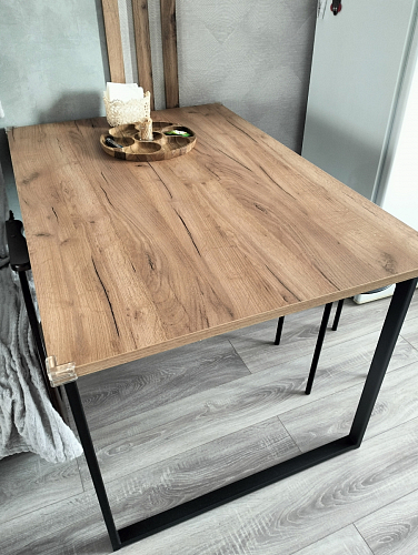 Деревянный стол Лота Лофт 140х80 дуб крафт табачный / черный матовый фото покупателя 987