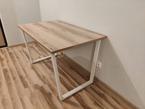 Деревянный стол Барон О 200 х 90 белая пленка шагрень / черный фото покупателя 53