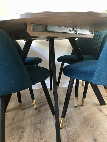 Стул на металлокаркасе Gabi beige / black / gold фото покупателя 863