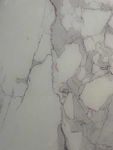 Стеклянный стол Фостер 120(160)х120х76 серый мрамор / черный фото покупателя 80