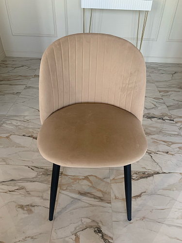 Стул на металлокаркасе Gabi dark beige / black / silver фото покупателя 723