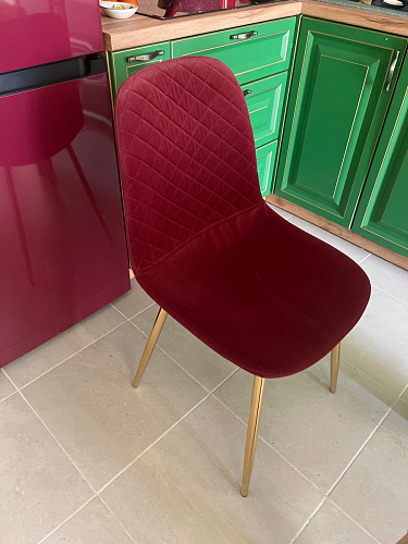 Стул на металлокаркасе Dabl wine red фото покупателя 126