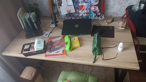 Стол Лота Лофт 140 25 мм черный матовый / бетон фото покупателя 624