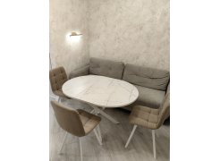 Стул на металлокаркасе Чилли синяя ткань / белый фото покупателя 522