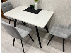 Стул на металлокаркасе Чилли синяя ткань / белый фото покупателя 144