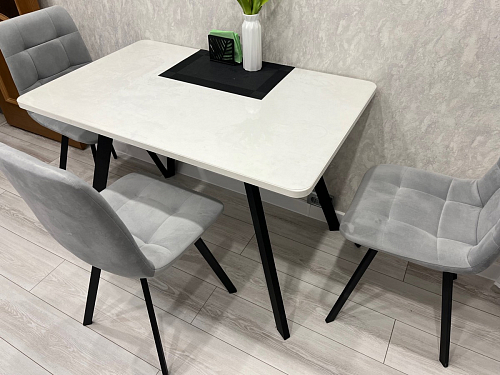 Стул на металлокаркасе Чилли зеленый / белый каркас фото покупателя 144