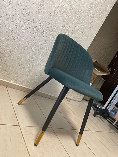 Стул на металлокаркасе Gabi 1 line light blue / black фото покупателя 109