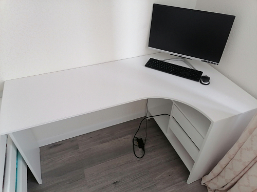 Письменный стол СПм-25 правый белый  - Уцененный экземпляр фото покупателя 17