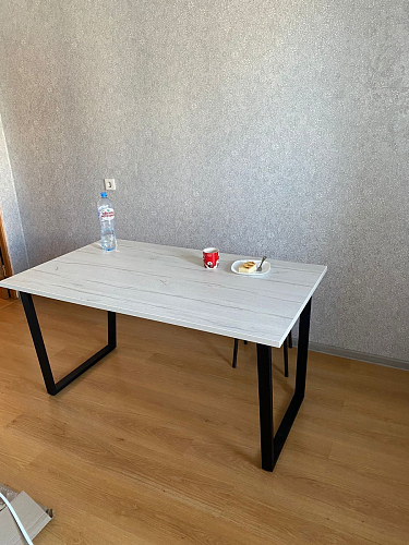 Деревянный стол Лота Лофт 120х75 белый матовый / дуб крафт золотой фото покупателя 864