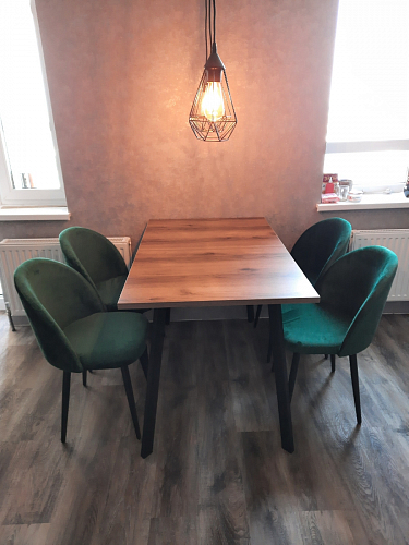 Стол раскладной Колон Лофт 120 32 мм дуб галифакс табако / черный матовый фото покупателя 76