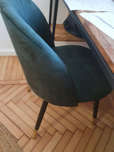 Стул на металлокаркасе Gabi 1 light purple / black / gold фото покупателя 52