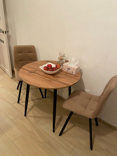 Стул на металлокаркасе Чилли К светло-серый велюр / черный каркас фото покупателя 923